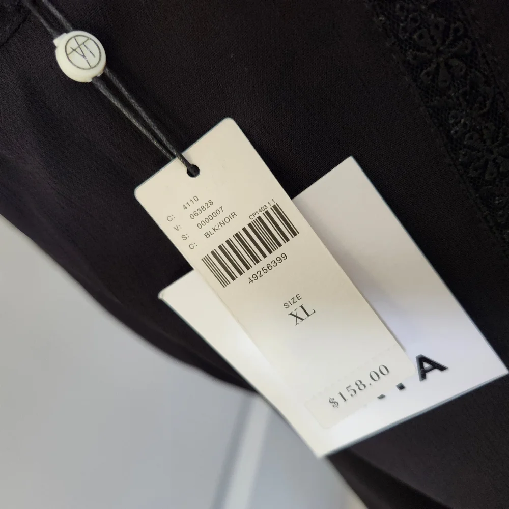 NEW NWT Laia Anthropologie Black Top Size XL - Picture 9 of 9